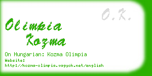 olimpia kozma business card